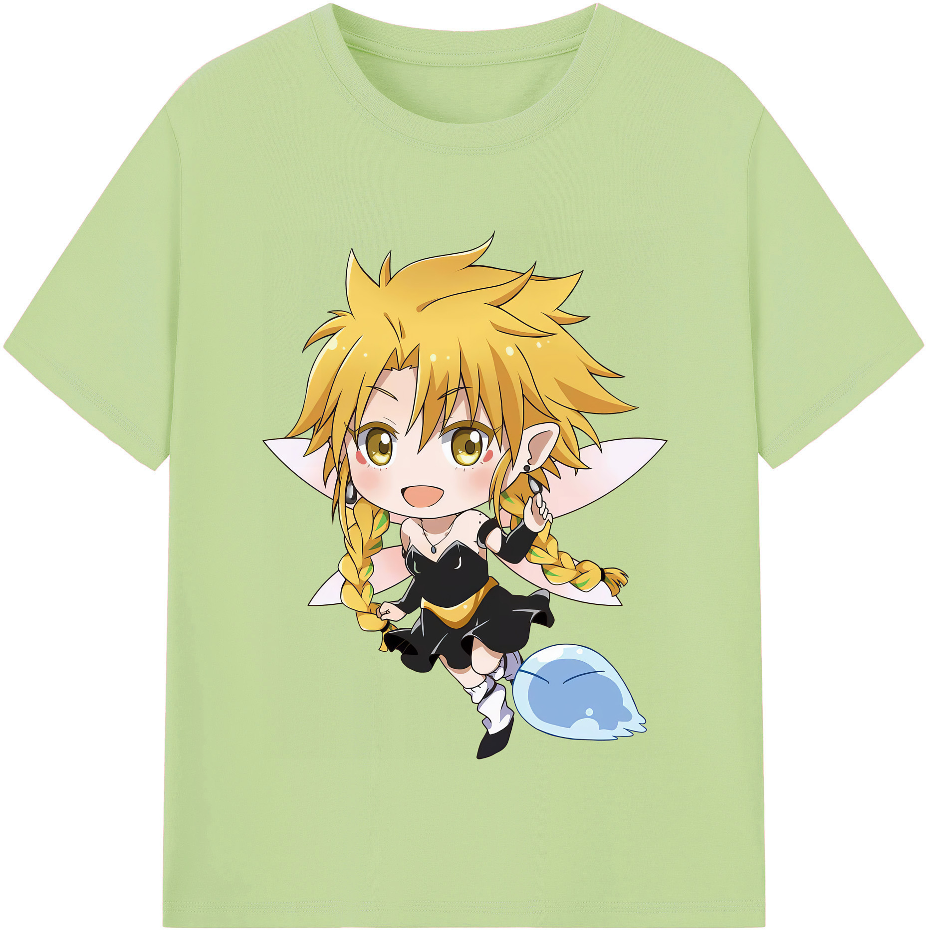 （画像用） 転スラ Regarding Reincarnated to Slime 綿100％半袖Tシャツ（フロントプリント）